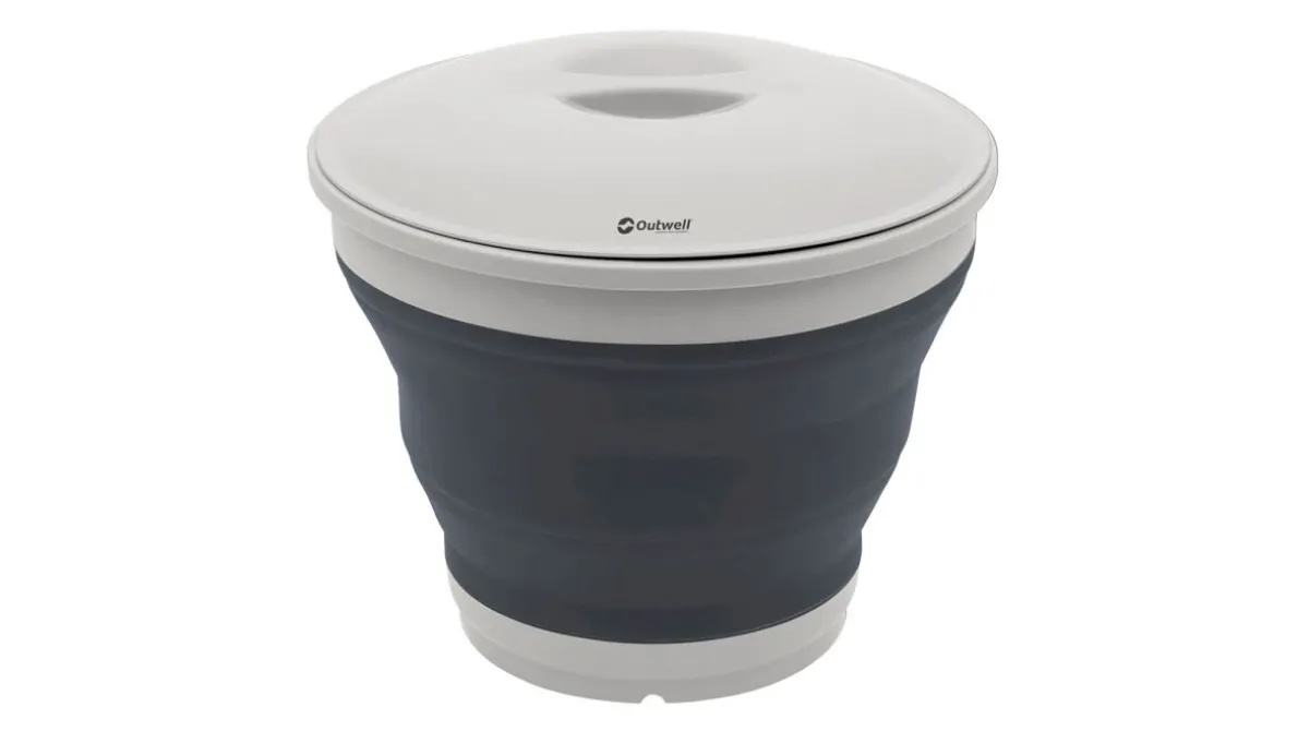 Collaps ronde emmer met deksel Navy Night