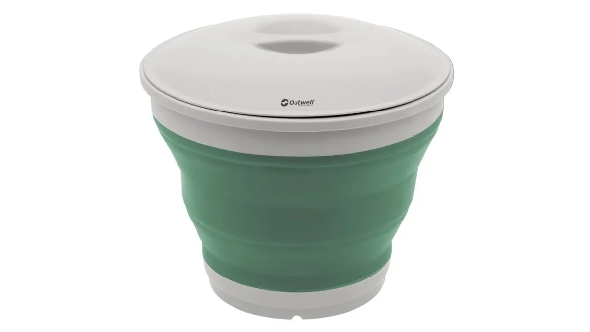 Collaps ronde emmer met deksel Shadow Green