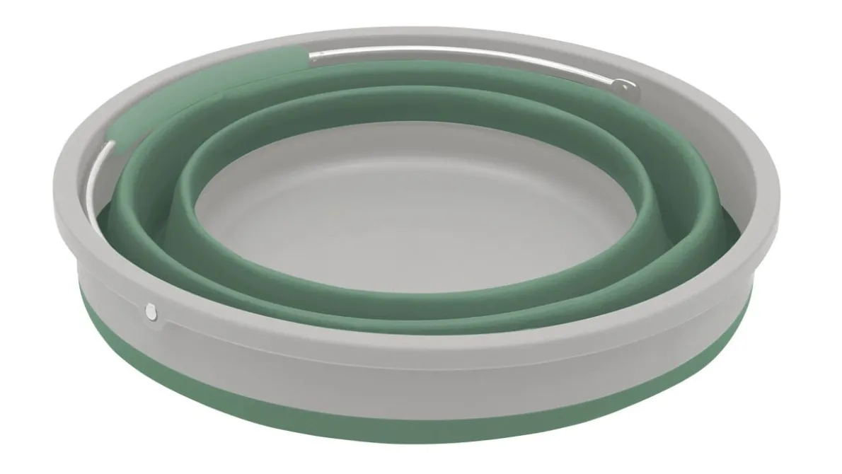 Collaps ronde emmer met deksel Shadow Green