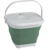 Collaps vierkante emmer met deksel Shadow Green