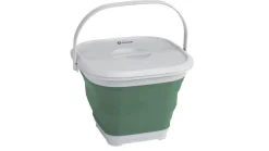 Collaps vierkante emmer met deksel Shadow Green