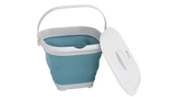 Collaps vierkante emmer met deksel Classic Blue