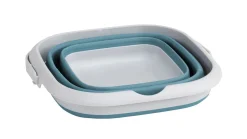 Collaps vierkante emmer met deksel Classic Blue