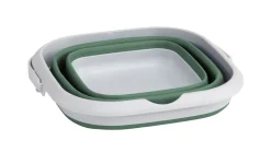 Collaps vierkante emmer met deksel Shadow Green