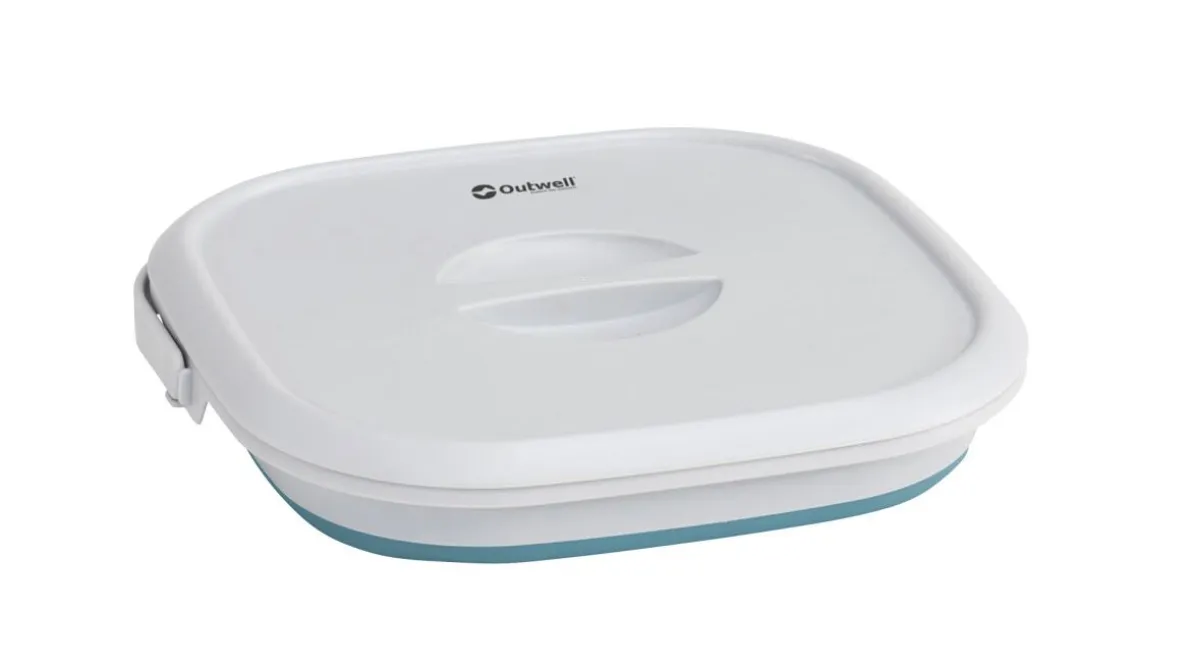 Collaps vierkante emmer met deksel Classic Blue