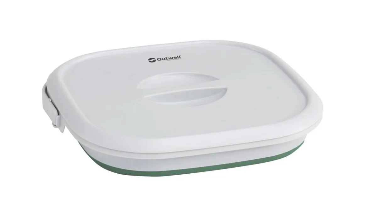 Collaps vierkante emmer met deksel Shadow Green
