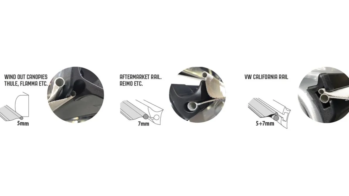 Duo koppel pees set 7-7+5 mm